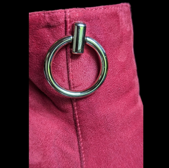 Women's size 7.5 Jessica Carlyle Red Booties - Picture 4 of 11